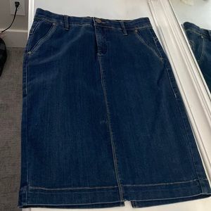Knee length jean shirt